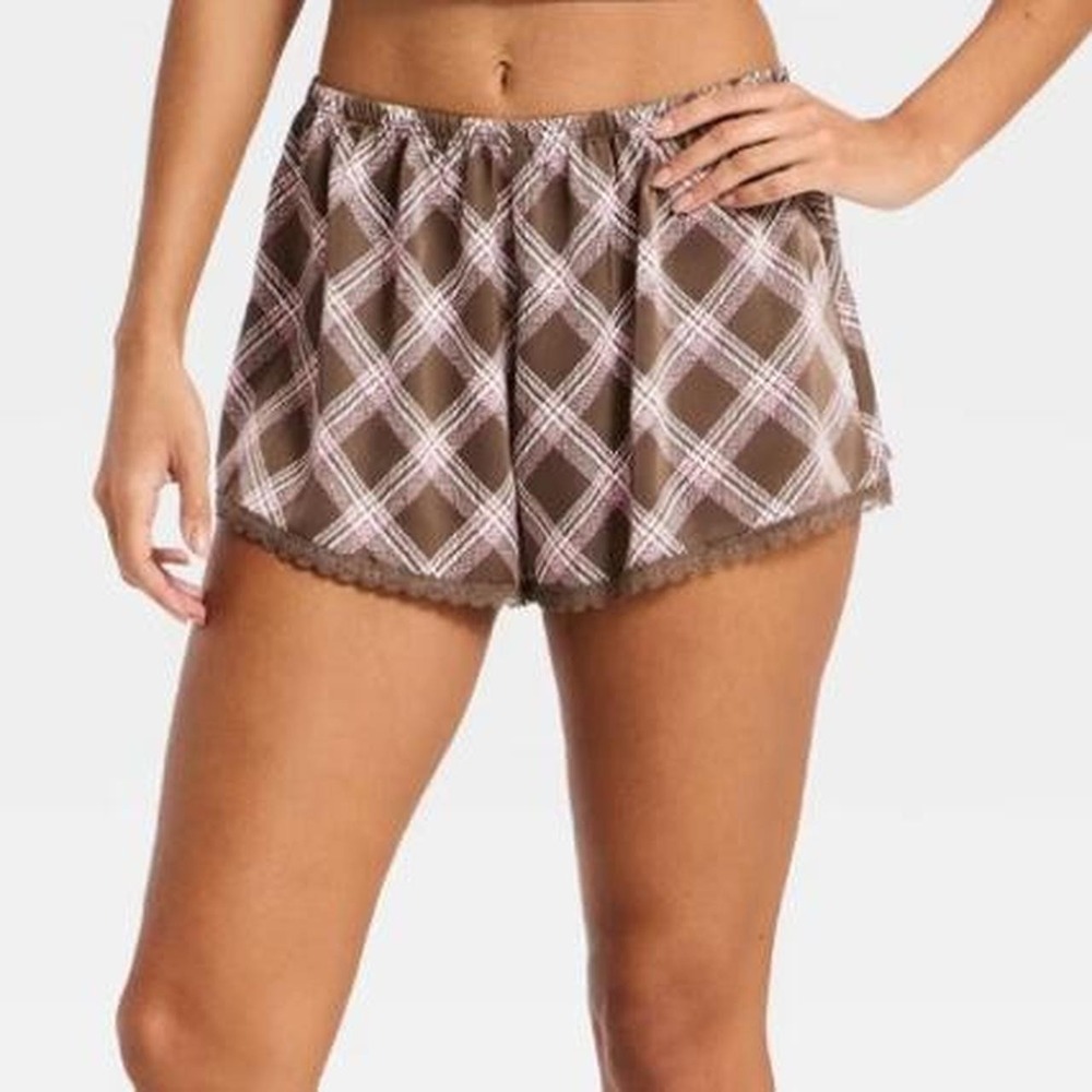 Wild Fable Women's Satin Boxer Pajama Shorts